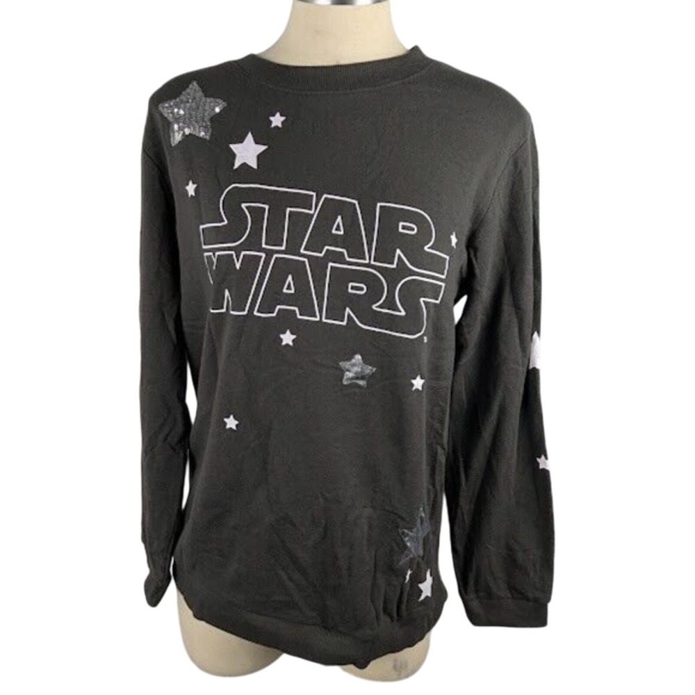 Star Wars Juniors' Logo Star Graphic Sweatshirt Vintage Black Size M